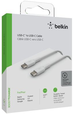 Belkin USB-C/ USB-C Kabel PVC, 2m, weiß