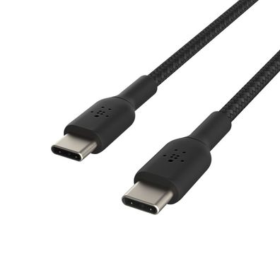 Belkin USB-C/ USB-C Kabel ummantelt, 1m, schwarz