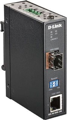D-Link DIS-M100G-SW Gigabit Ethernet Industrial SFP Konverter