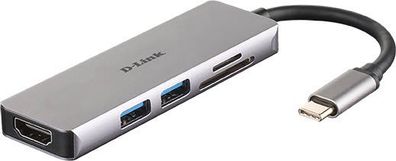 D-Link DUB-M530 USB-C 5-Port USB 3.0 Hub mit HDMI/ Card Reader