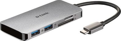 D-Link DUB-M610 USB-C 6-Port USB 3.0 Hub mit HDMI/ Card Reader