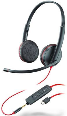 Poly Headset Blackwire C3225 binaural USB-C und 3,5 mm