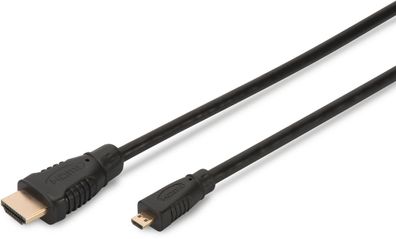 Digitus HDMI Anschlusskabel Typ C-A St/ St 2.0m UltraHD schwarz