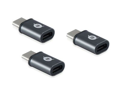Conceptronic DONN USB-C to Micro USB OTG Adapter 3-Pack