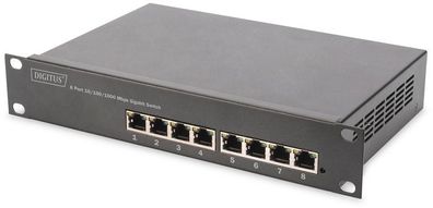 Digitus 10 Zoll 8-Port GE PoE+ Switch L2+ Managed DN-95331