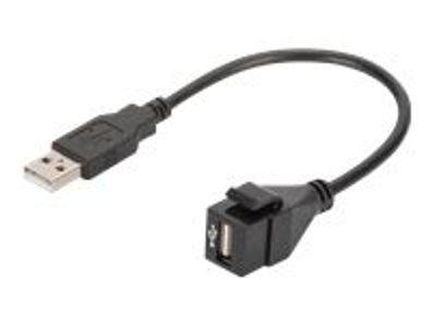 Digitus USB 2.0 KS-Modul mit 16 cm Kabel (Buchse/ Stecker)