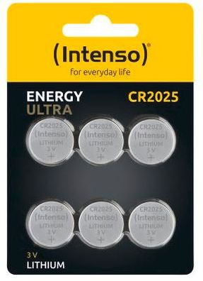 Intenso Lithium Knopfzellen Energy Ultra CR 2025 6er Blister