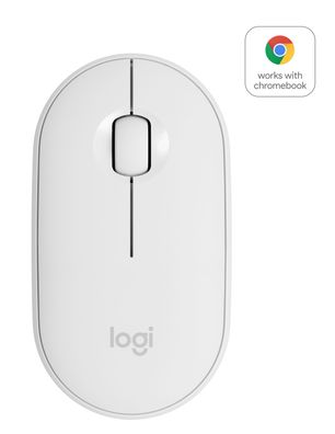 Logitech M350 PEBBLE Wireless Maus Weiß