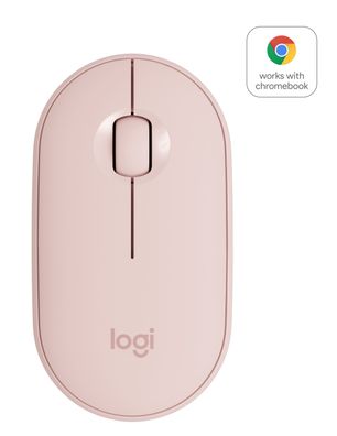 Logitech M350 PEBBLE Wireless Maus Rosa
