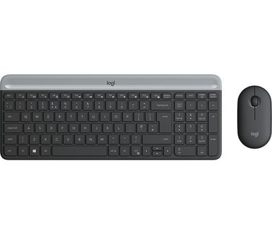 Logitech SLIM Combo Wireless Keyboard und Maus MK470 graphit
