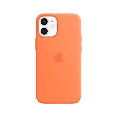 Apple Silikon Case iPhone 12 mini mit MagSafe (kumquat)