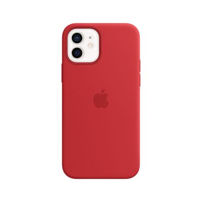 Apple Silikon Case iPhone 12/12 Pro mit MagSafe (rot)