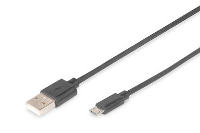 Digitus USB Anschlusskabel, Typ A - micro B St/ St, 1.0m