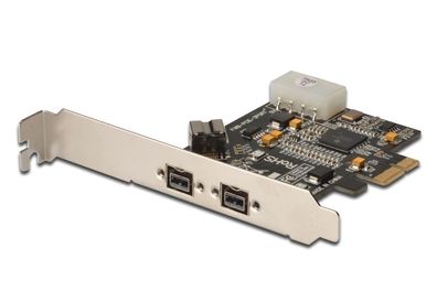 Digitus PCIe Karte, 3-Port 2x9-Pin extern, 1x9-Pin intern