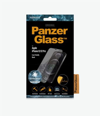 PanzerGlass Apple iPhone 12/12 Pro Case Friendly AB, Black