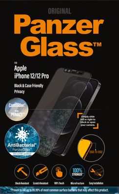 PanzerGlass E2E iPhone 12/12 Pro CF CamSlider Privacy Antibakt