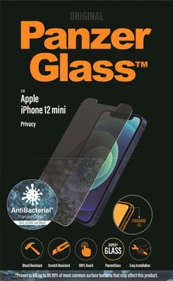 PanzerGlass iPhone 12 Mini Privacy Antibakt., Standard Fit