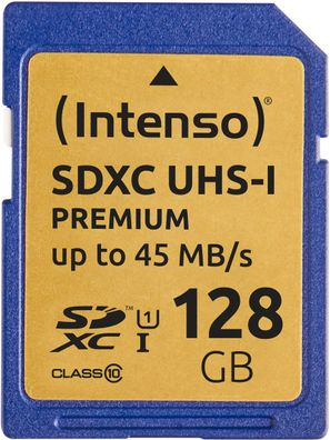 Intenso 128GB SDXC UHS-I Premium Secure Digital Card