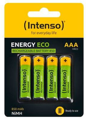 Intenso Batteries Rechargeable Eco AAA HR03 850mAh 4er Blister