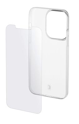 Cellularline Starter Kit Case + Glass f. iPhone 13 Pro, Trans