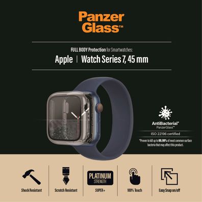 PanzerGlass Full Body Apple watch 7 (44 mm) Clear Antibakt.