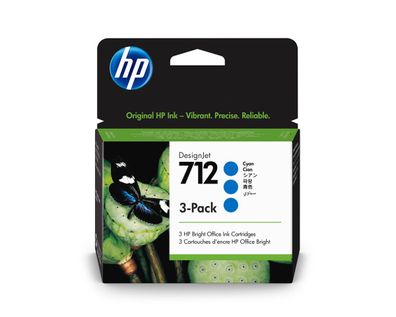 HP Tinte Nr. 712 Cyan 3er Pack (3 x 29ml)