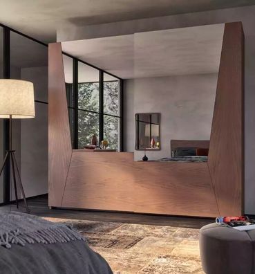 Kleiderschrank braun Schlafzimmer Holz Schrank Luxus Modern Kleiderschränke