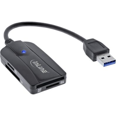 InLine® Card Reader USB 3.1 USB-A, für SD/ SDHC/ SDXC, microSD, UHS-II kompatibel