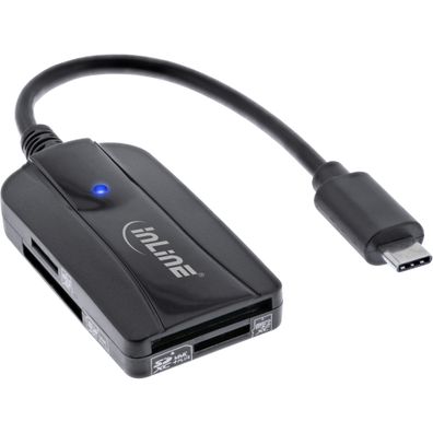 InLine® Card Reader USB 3.1 USB-C, für SD/ SDHC/ SDXC, microSD, UHS-II kompatibel