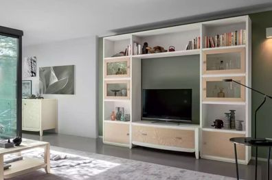 Wohnwand Schränke TV Schrank Set Wohnmöbel Praktisch Wohnzimmer 3tlg