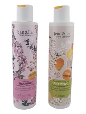 Jean&Len Shampoo, 1x 300ml Aufbau + 1x300ml Nutri Care-Long Hair Vegan
