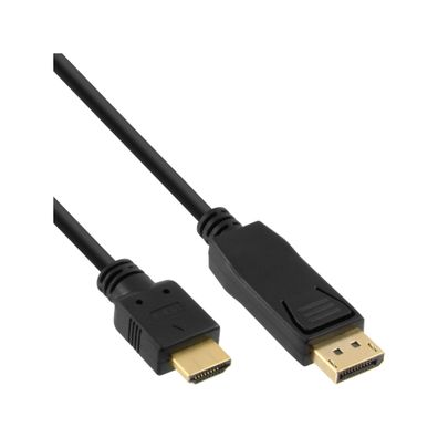 InLine® DisplayPort zu HDMI Konverter Kabel, schwarz, 10m