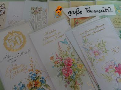 alte Grußkarten Zur 50 Goldenen Hochzeit beste Wünsche Grüße