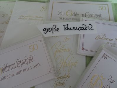 alte edle Grußkarten Zur 50 Goldenen Hochzeit beste Wünsche Grüße