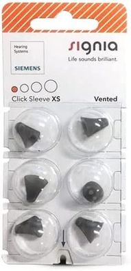 Signia Click Sleeves Vented (6 Stück) für Siemens, Signia und Audio Service IdOs ...