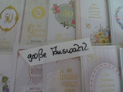 alte Grußkarten Zur 50 Goldenen Hochzeit beste Wünsche Grüße & Sets