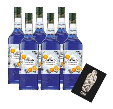 Giffard curacao bleu 6er Set Sirup Blue Curacao je 1L Orange