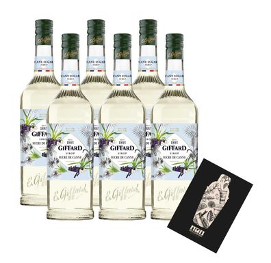 Giffard sucre de canne 6er Set Rohrzucker Sirup je 1L