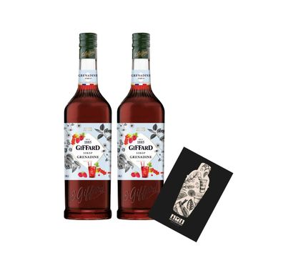 Giffard Grenadine 2er Set Sirup je 1L Himbeere, Brombeere, Johannisbeere, Vanil