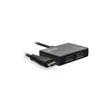 InLine® HDMI Splitter/ Verteiler, 2-fach, 4K/60Hz, mit integriertem Kabel 0,5m