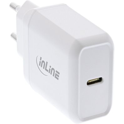InLine® USB PD Netzteil Ladegerät Single USB Typ-C, Power Delivery, 25W, weiß