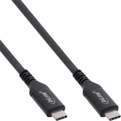 InLine® USB4 Kabel, USB Typ-C Stecker/ Stecker, schwarz, 1m