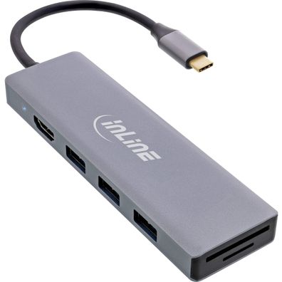 InLine® USB 3.2 Type C Multi Hub (3x USB-A 5Gb/ s + USB Type-C (PD 100W)