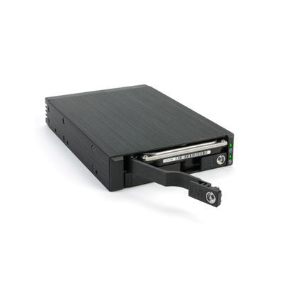 FANTEC MR-25DUAL, 2,5Zoll SATA + SAS HDD/ SSD Wechselrahmen, schwarz