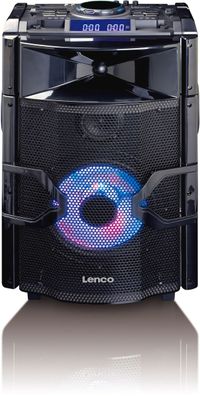 Lenco PMX-250 Soundsystem mit Mixfunktion, BT, Licht (Schwarz)