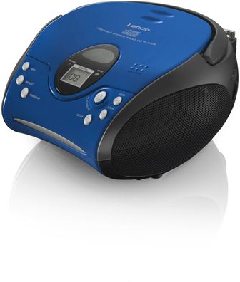 Lenco SCD-24 Stereo UKW-Radio mit CD-Player (Blau/ Schwarz)