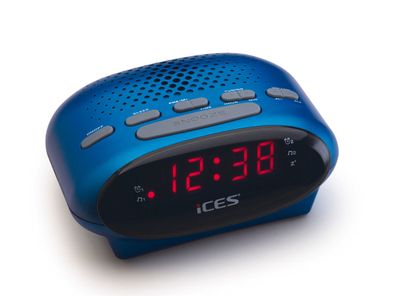 Lenco ICR-210 FM-Uhrenradio und Radiowecker (Blau)