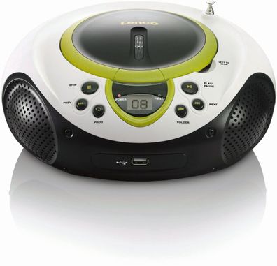 Lenco SCD-38 USB CD-Radio mit MP3, USB (Grün)