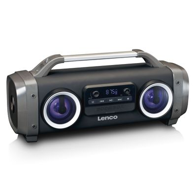 LENCO IPX4 tragbares high power Radio BT, USB, SD boombox
