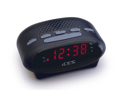 Lenco ICR-210 FM-Uhrenradio und Radiowecker (Schwarz)